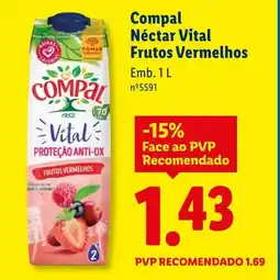 Lidl Compal Néctar Vital Frutos Vermelhos promoção