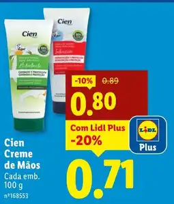 Lidl Cien Creme de Mãos promoção