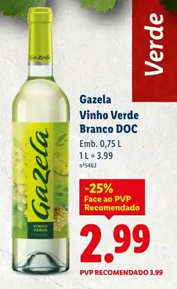 Lidl Gazela Vinho Verde Branco DOC promoção