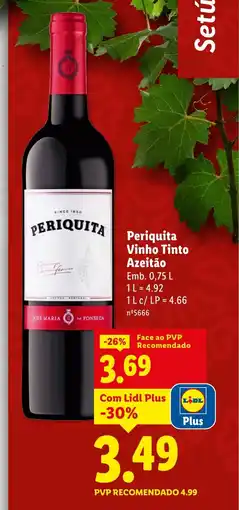 Lidl Periquita Vinho Tinto Azeitão promoção