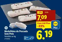 Lidl Medalhões de Pescada Sem Pele promoção