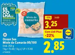Lidl Ocean Sea Miolo de Camarão 80/100 promoção