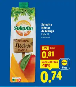 Lidl Solevita Néctar de Manga promoção