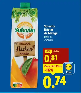Lidl Solevita Néctar de Manga promoção