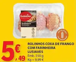 E.Leclerc Rolinhos coxa de frango com farinheira lusiaves promoção
