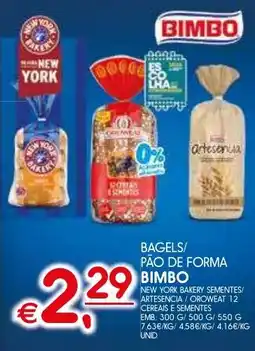 Meu Super Bagels/ pão de forma bimbo promoção