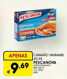 Meu Super Camarão vannamei 40/48 pescanova promoção