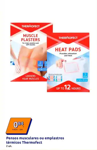 Pensos musculares ou emplastros térmicos Thermofect