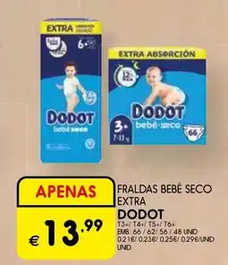 Meu Super Fraldas bebé seco extra dodot promoção
