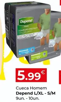 Miranda Supermercados Cueca Homem Depend L/XL - S/M promoção
