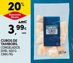 Continente Cubos de tamboril promoção