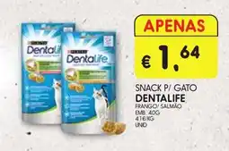Meu Super Snack p/ gato dentalife frango/ salmão promoção