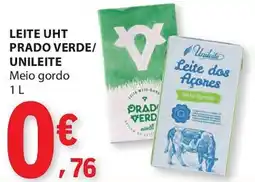E.Leclerc Leite uht prado verde/ unileite meio gordo promoção