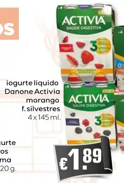 Bolama iogurte líquido Danone Activia morango f. silvestres promoção