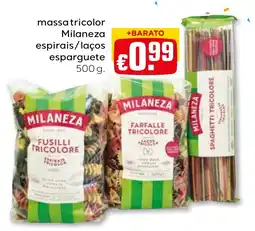 Bolama massa tricolor Milaneza espirais/laços esparguete promoção