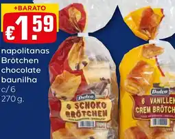 Bolama napolitanas Brötchen chocolate baunilha promoção