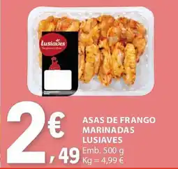 E.Leclerc Asas de frango marinadas lusiaves promoção