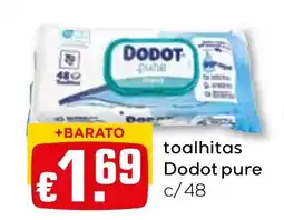 Bolama toalhitas Dodot pure c/48 promoção