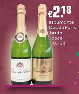 Bolama espumante Duc de Paris bruto doce promoção
