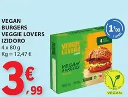 E.Leclerc Vegan burgers veggie lovers izidoro promoção