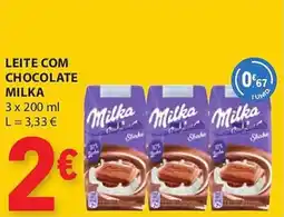 E.Leclerc Leite com chocolate milka promoção