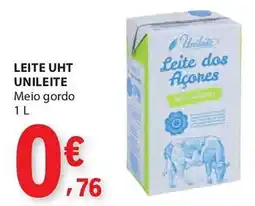 E.Leclerc Leite uht unileite meio gordo promoção