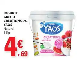 E.Leclerc Iogurte grego creations 0% yaos natural promoção