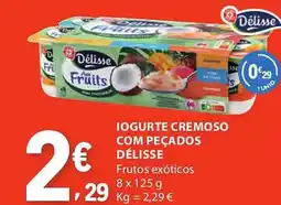 E.Leclerc Iogurte cremoso com peçados délisse promoção