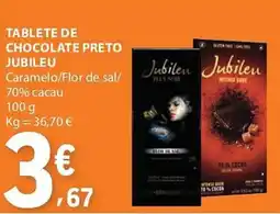 E.Leclerc Tablete de chocolate preto jubileu promoção