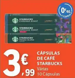 E.Leclerc Cápsulas de café starbucks promoção