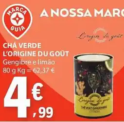 E.Leclerc Chá verde l'origine du goût promoção