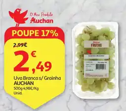 Auchan Uva Branca s/Grainha AUCHAN promoção