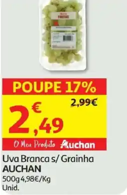 Minipreço Uva Branca s/ Grainha AUCHAN promoção