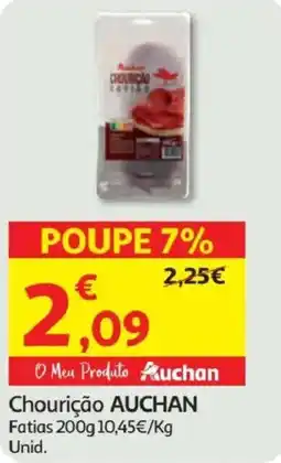 Minipreço Chourição AUCHAN Fatias promoção