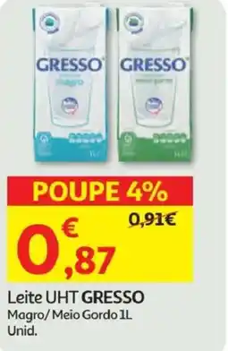 Minipreço Leite UHT GRESSO Magro/Meio Gordo promoção