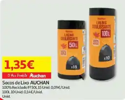 Minipreço Sacos de Lixo AUCHAN promoção