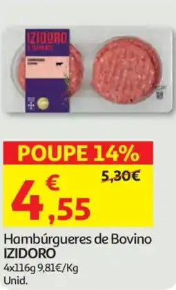 Auchan Hambúrgueres de Bovino IZIDORO promoção