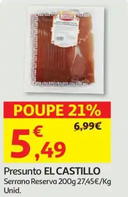 Auchan Presunto EL CASTILLO Serrano Reserva promoção