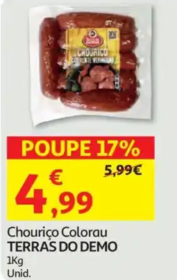 Auchan Chouriço Colorau TERRAS DO DEMO promoção