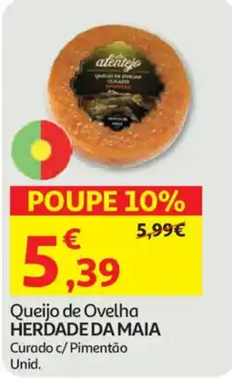Auchan Queijo de Ovelha HERDADE DA MAIA Curado c/ Pimentão Unid. promoção