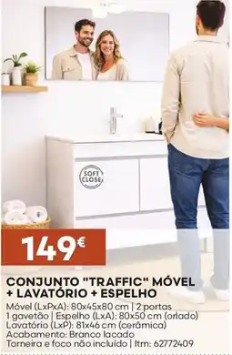 Bricomarché Conjunto "traffic" móvel + lavatório + espelho promoção