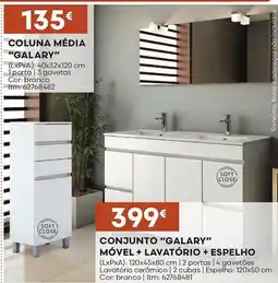 Bricomarché Conjunto "galary" móvel + lavatório + espelho promoção