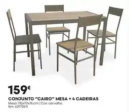 Bricomarché Conjunto "cairo" mesa +4 cadeiras promoção
