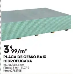 Bricomarché Placa de gesso ba13 hidrofugada promoção