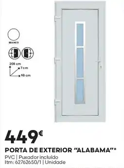 Bricomarché Porta de exterior "alabama"* promoção