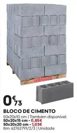 Bricomarché Bloco de cimento promoção