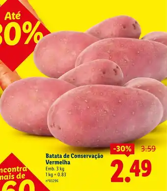 Lidl Batata de Conservação Vermelha promoção