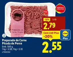 Lidl Preparado de Carne Picada de Porco promoção