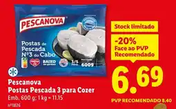 Lidl Pescanova Postas Pescada 3 para Cozer promoção