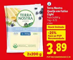 Lidl Terra Nostra Queijo em Fatias Light promoção